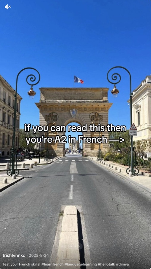 Language quiz example